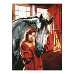 Картина по номерам " Lori " 28,5*38см Дружба, состав набора: основа на картоне с контуром, краски, кисть, вспомогательный лист, акриловый лак, инструкция, картонная упаковка, европодвес