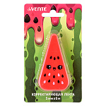 Корректирующая лента " deVente " Watermelon 5мм*6м, красный непрозрачный корпус, фронтальный аппликатор, регулировка натяжения ленты, картонный блистер, европодвес