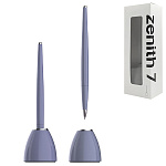 Ручка шариковая настольная " Zenith " 7 Desk Pen, Soft purple, черная, 0,7мм, цвет корпуса- мягкий фиолетовый, материал корпуса подставки- металл, без клипа, картонная упаковка