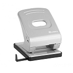 Дырокол на 40л " Lamark " Mettallic металлический, встроенная линейка, серый