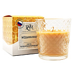 Свеча ароматизированная в стакане " РСМ " Молоко и мед, 130*78,5мм, время горения 30часов, гланцевая картонная коробка