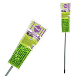 Швабра " Master Fresh " Parlo, плоская 40*10см, универсальная,  рукоятка 115см, микрофибра с длинным