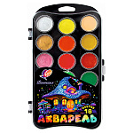 Краски акварельные без кисти Фантазия 18цв " Луч " 6цв флуоресцентная+6цв перламутровая+6цв основная, пластиковая упаковка, европодвес