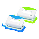 Дырокол на 10л " deVente " Color пластиковый, противоскользящая каучуковая вставка, встроенная линейка со шкалой, ассорти