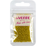 Бисер " deVente " Diy Metallic круглый, непрозрачный металлизированный, 2мм, 10гр, желтый, пакет, европодвес