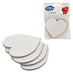 Набор холстов " Я- художник! " Сердце d=7,5см, 4шт на магните, хлопок, плотность 280г/м2, грунтованный