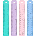 Линейка " KWELT " металлическая 15см с двойной шкалой, цветная, ассорти (без возможности выбора цвета)