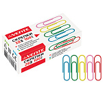 Скрепки " deVente " 28мм металлические цветные 100шт картонная коробка