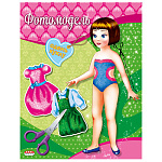 Кукла-вырезалка 162*215мм 8л " Проф-Пресс " Одень куклу. Фотомодель, на скобе