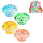 Мялка-антистресс " Рыжий кот " Ракушка 9*7cм, ассорти (без возможности выбора цвета), с блестками, индивидуальная упаковка, шоубокс