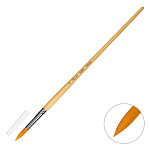 Кисть " Сонет " синтетика круглая №8( 7мм), длинная ручка пропитанная лаком