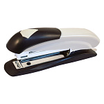 Степлер №10 на 12л " Attomex " 55скоб пластиковый, металический антистеплер, серо-черный, картонная коробка