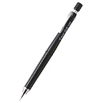 Карандаш механический " Pilot " 0,5мм, рифленый держатель, ластик, круглый, пластиковый, цвет корпуса - черный, серебристый клип