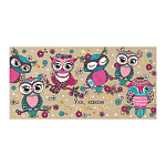 Конверт для денег " Мир открыток " 2-23 Юмор- Ух, какое счастье! Совы, 165*85мм, крафт, фольга