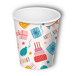 Набор стаканов " Миленд " 250мл, флоупак, С Днём рождения, в наборе 6шт