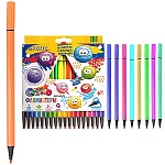 Фломастеры " deVente " Trio 18цв трехгранные, вентилируемый колпачок, картонная упаковка, европодвес