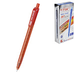 Ручка шариковая автоматическая " Flair " Writo-Meter RT красная 0,6мм, 10км продолжительность линии письма, игольчатый пишущий узел, цветной пластиковый корпус, шкала на стержне