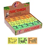 Ластик " Луч " ZOO Z2 35*25*8мм, флуоресцентный, ассорти