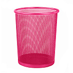 Корзина для мусора " KWELT " 12л металлическая, сетчатая, темно-розовая