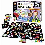 Игра викторина " Русский стиль " Тренируй мозги. The Train Brain, состав: игровое поле, карточки, фишки- 4шт, кубик, правила, картонная упаковка 23*3*16,5см, от 8 лет