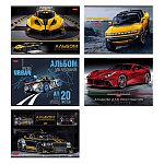 Альбом А4 20л " Hatber " Автотюнинг (ассорти), на скобе, обложка - мелованный картон, блок - офсет 100г/м2, 1 дизайн в спайке, 5 дизайнов в коробке