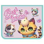 Папка " Пчелка " МАЛЫЙ ФОРМАТ А5-29 (230*190*50мм) молния сверху с дизайном Друзья, пластик