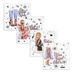 Обложка для учебников " Erich Krause " ПП 232*440мм 80мкм Fashion Girls, ассорти, с клеевым краем, 12шт, пакет
