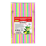 Трубочки для коктейля " Komfi " гофрированные, неоновые, 0,5*21см, 100 шт в упаковке