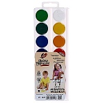 Краски акварельные без кисти Школа творчества 14цв " Луч " медовые, пластиковая упаковка, европодвес