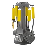 Игровой набор " Совтехстром " Набор посуды Кухонные приборы, в наборе: подставка, шумовка, половник, лапшеловка, лопатка, пицца-нож, лопатка для соуса, в пленке 13*21см