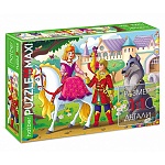 Пазлы " Hatber "  15элементов ECO Maxi Иван-царевич и серый волк 33*22см, картонная упаковка