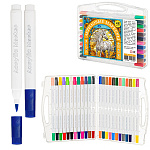 Набор маркеров акриловых " Basir " Лошадь 48цв, 1-5мм, наконечник-кисть, в пластиковом боксе