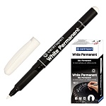 Маркер " Centropen " белый 1,2мм пулевидный наконечник перманентный