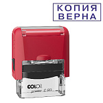 Штамп стандартный " Colop " Копия верна, цвет корпуса красный, Printer C20