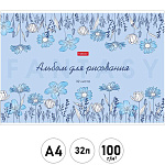 Альбом А4 32л " Hatber " Wonderful Flowers (ассорти), на скобе, обложка- мелованный картон, тиснение, блок-офсет 100г/м2, 1 дизайн в спайке, 5 дизайнов в коробке