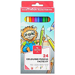 Карандаши цветные деревянные Львенок 24цв " Koh-i-Noor " шестигранные, картонная упаковка, европодвес