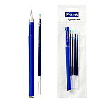 Ручка гелевая " Mazari " Tinta, синяя+4 стержня, 0,5мм, игольчатый пишущий узел, корпус- пластиковый, сменный стержень 130мм, индивидуальная упаковка, европодвес