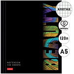 Тетрадь на кольцах А5 120л клетка " Hatber " Animals print, офсет, обложка - мелованный картон, глянцевая ламинация, индивидуальная упаковка, 1 дизайн в коробке