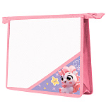 Папка " Пчелка " МАЛЫЙ ФОРМАТ А5-02 (230*190*50мм) молния сверху Веселый единорог, с уголком, пластик