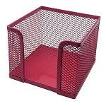 Бокс для бумаг " KWELT " 10*10*8см металлический, сетчатый, розовый
