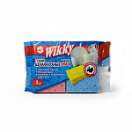 Губка для посуды " Wikky " Целлюлозная 2шт 90*60*20мм, ассорти, абразив