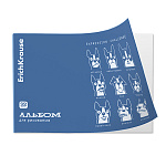 Альбом с пластиковой обложкой А4 32л " Erich Krause " Emotions, Ice Metallic синий, скоба, блок- офсет 100г/м2, 1 дизайн в коробке