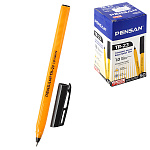 Ручка шариковая " Pensan " Yellow 1,0мм, черная, трехгранный корпус