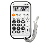 Калькулятор карманный 8 разрядов " deVente " Degrade DP-5, 110*61*15мм, батарея AG10 (LR1130), черно-белый, на шнурке