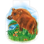 Плакат фигурный " Мир поздравлений " 930 А4 Кабан, европодвес