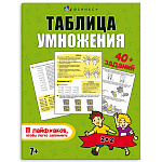 Обучающее пособие " Феникс " 200*260мм 16стр Лайфхаки и задания. Таблица умножения, обложка- мелованная бумага, полноцветная печать, на скобе