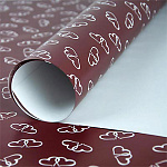 Упаковочная бумага " Европа Уно Трейд " 67*99см Мини-сердца, в рулоне, 1 лист, 80г/м2