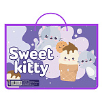 Папка с ручками А4, пластик, 1 отделение, 55мм, Sweet kiti " Пчелка " 335*235*55мм