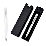 Ручка шариковая " Mazari " Pauline W синяя 0,7 мм сменный стержень 99мм, пулевидный пишущий узел, поворотный механизм, металлический корпус, упаковка - футляр