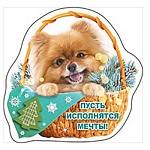 Магнит виниловый " Хорошо " 615 Новогодний- Пусть исполнятся мечты! 82*80мм